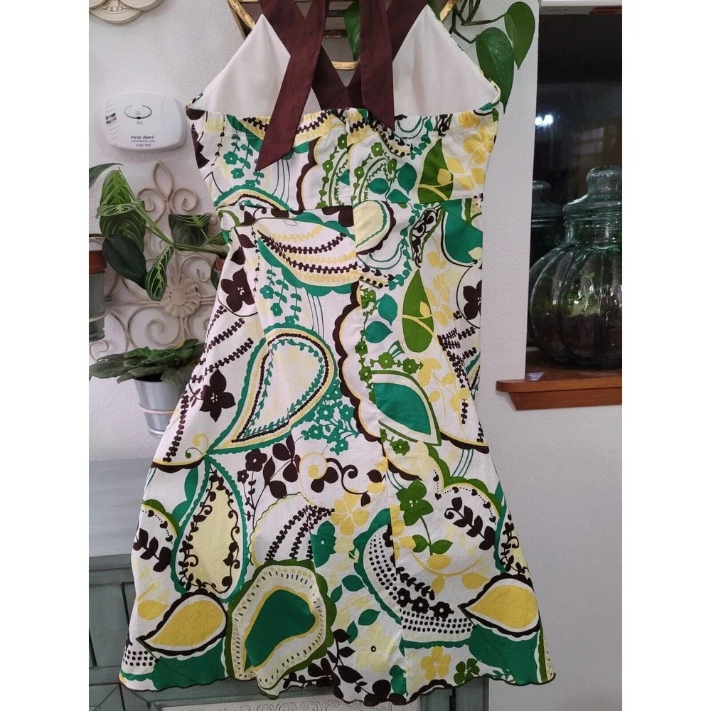 Speechless Floral Paisley Halter Tie Back with Zipper Flare Dress Junior Size 13 - Picture 8 of 15